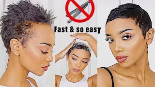 NO HEAT PIXIE CUT HAIR STYLE/Beginner Friendly!| Roro Rack