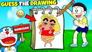 Guess The Drawing Challenge 😱|| Funny Game 🤣|| Shinchan and Nobita