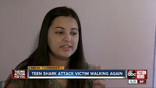 Sarasota teen walking after surviving shark attack