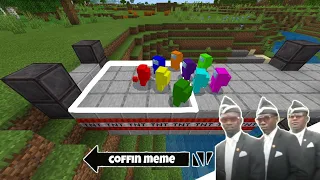 Coffin Meme "Among Us" Traps Edition Part 2 - Minecraft