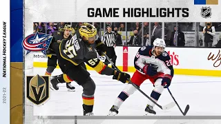 Blue Jackets @ Golden Knights 11/20/21 | NHL Highlights