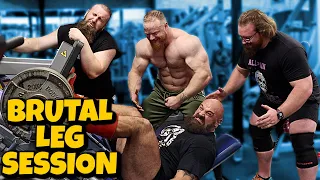 Strongmen vs Bodybuilder: Can we Finish this Brutal Bodybuilding Leg Session?