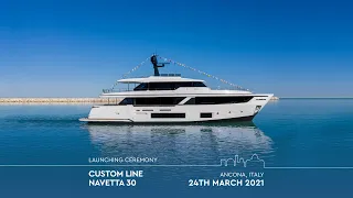 Luxury SuperYacht - Custom Line Navetta 30 launch - Ferretti Group - 24th March 2021 - Ancona, Italy