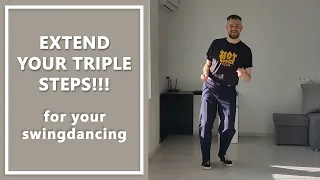Swing dancing TRIPLE STEPS EXTENSION  | "Inside and out" technique