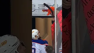 Draisaitl gives stick to German fan