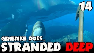 Stranded Deep Gameplay Ep 14 - "WHALE VS GREAT WHITE SHARK!!!"