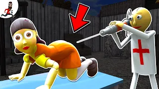 Granny and Squid Game Doll vs Doctor Baldi ► funny horror animation (moments)