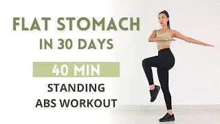 FLAT STOMACH in 30 Days - Standing Abs Workout | No Talking, No Repeat