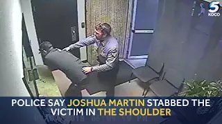 Watch: Man runs into Lindsay police station after ex-wife’s cousin stabs him in shoulder