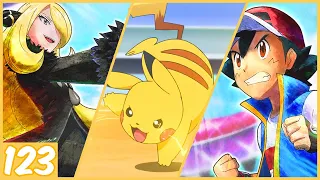 ASH VS CYNTHIA FULL BATTLE!! 😍Will Ash LOSE?! Spiritomb Sweeps! Pokemon Journeys Episode 123 Review