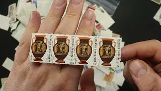 Sorting Through A Pile Of Random Stamps!