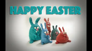 HAPPY EASTER - STOP MOTION ANIMATION #animation #waaber #easter #bunnies