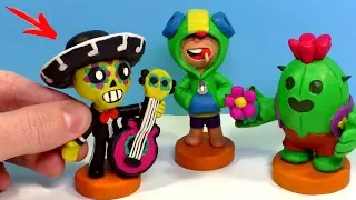 BRAWL STARS MAKING SPIKE LEON and POCO from CLAY