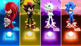 Knuckles The Echidna 🆚 Shadow The Hedgehog 🆚 Silver The Hedgehog 🆚 Sonic The Hedgehog || Tiles Hop🎯🎶