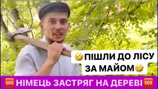 🤣ПІШЛИ ДО ЛІСУ ЗА МАЙОМ/НІМЕЦЬ ЗАСТРЯГ НА ДЕРЕВІ/НІМОТА ОБІСЦЯВСЯ/РЖАКА ДО СЛІЗ