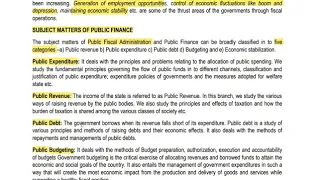Overview of Public Fiscal Administration