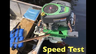 John Deere Homemade Boat Motor Speed Run