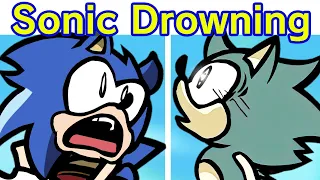 Friday Night Funkin' Below The Depths - Sonic Drowning | Sink Song (FNF Mod/Hard/Exe)