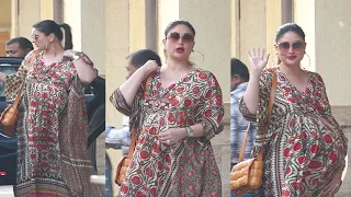 Kareena Kapoor slays the maxi look even with her ginormous pregnant belly  attending karismas B'day