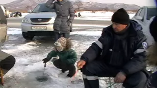 Зимняя рыбалка на реке Сучан 24.01.2015