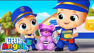 If I was a Police Officer! |  Little Angel Job and Career Songs | Nursery Rhymes for Kids