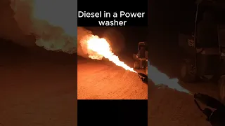 #shorts Diesel in a pressure washer Diy flamethrower