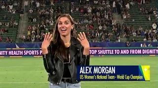 Alex Morgan Welcomed Home to LA at "California Clasico" by LA Galaxy, Speaks with ESPND ⭐ - 7-12-19