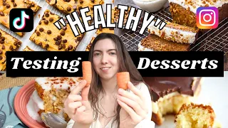 Taste Testing "Healthy" TikTok Desserts (VIRAL TikTok Recipes) Do they taste good?