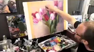 Написать тюльпаны маслом