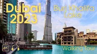 Dubai, Burj Khalifa Lake 🇦🇪 UAE [4K] Walking Tour