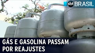 Reajustes do gás e gasolina começam a valer | SBT Brasil (09/10/21)