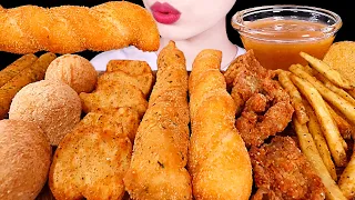 ASMR MUKBANG｜KFC LONG CHEESE STICKS CHICKEN CHEESE BALL FRIES｜KFC 신메뉴 꽈배기 치킨 치즈볼 감자튀김 롱치즈스틱 닭껍질튀김 먹방