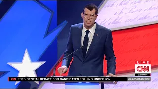 Presidential candidate Jonah Ryan at debate