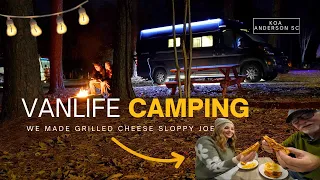 VANLIFE CAMPING We Made SLOPPY JOE GRILLED CHEESE SANDWICHES on A BEAUTIFUL NIGHT!
