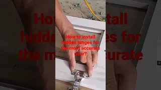 How to install hidden hinges for the most accurate door? #shorts , #carpenter ,#hanging