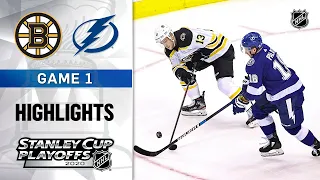 NHL Highlights | Second Round, Gm1: Bruins @ Lightning - Aug. 23, 2020