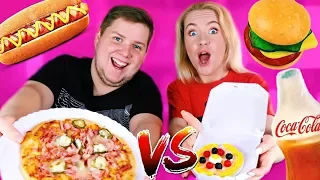 ОБЫЧНАЯ ЕДА против МАРМЕЛАДА ЧЕЛЛЕНДЖ Real Food vs Gummy Food МАРМЕЛАДНАЯ ЕДА против НАСТОЯЩАЯ еда