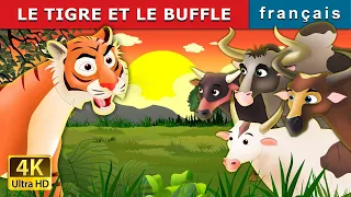 LE TIGRE ET LE BUFFLE | Tiger and Buffaloes in French | Contes De Fées Français |@FrenchFairyTales