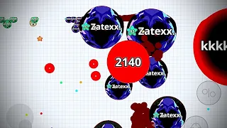 MACRO DESTROYING - INSANE SOLO TAKEOVER - AGAR.IO MOBILE