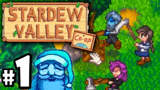 Beware of Grandpa's Ghost! | Stardew Valley 1.6 Multiplayer PART 1 | Co-op with Ashley & Allison