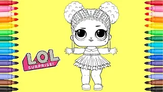 Coloring LOL Surprise Doll Purple Queen Coloring Page