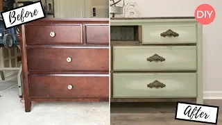 Blending Paint on Furniture | Dresser Makeover | Before and After | Ashleigh Lauren