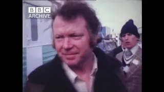 Gypsy travellers get evicted from a site in Liverpool. 10th December 1979