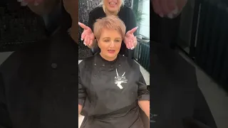 Стрижка Пикси на редкие волосы после 50 лет/Pixie haircut for sparse hair after 50 years