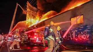 LAFD Major Emergency Structure Fire: Clothing Warehouse