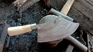 Knife Making - Rusty Leaf Spring FORGED into a beautiful Kitchen Knife