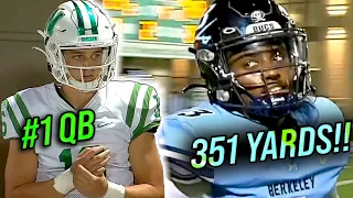 #1 QB Arch Manning VS 351 YARD GAME By Xavier Townsend - Newman (LA) vs Berkeley Prep (FL)