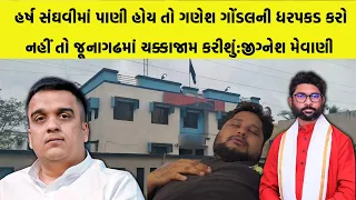 Harsh sanghvi માં પાણી હોય તો ગણેશ ગોંડલની ધરપકડ કરો,નહી તો જૂનાગઢમાં ચક્કાજામ કરીશું:Jignesh Mewani