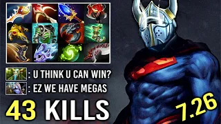 EPIC SUPERMAN 43 Kills Divine Rapier Force Boots Mega-Creeps Trash Talk Comeback Imba 7.26 Dota 2