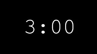 3 Minute Minimalist Silent Countdown Timer With Alarm